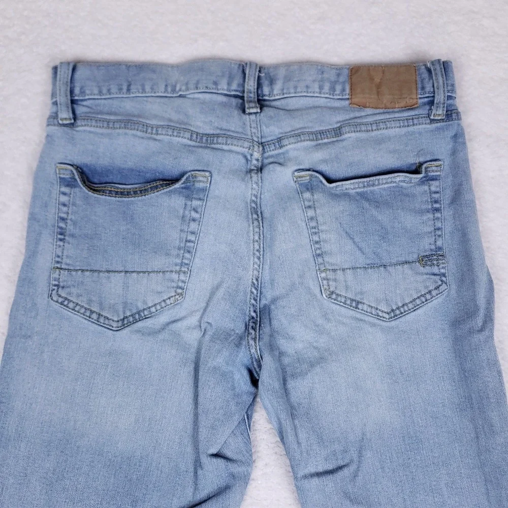 Aero Straight Leg Jeans Women's 30x26 Light Wash Raw Hem Casual‎ Denim Pants